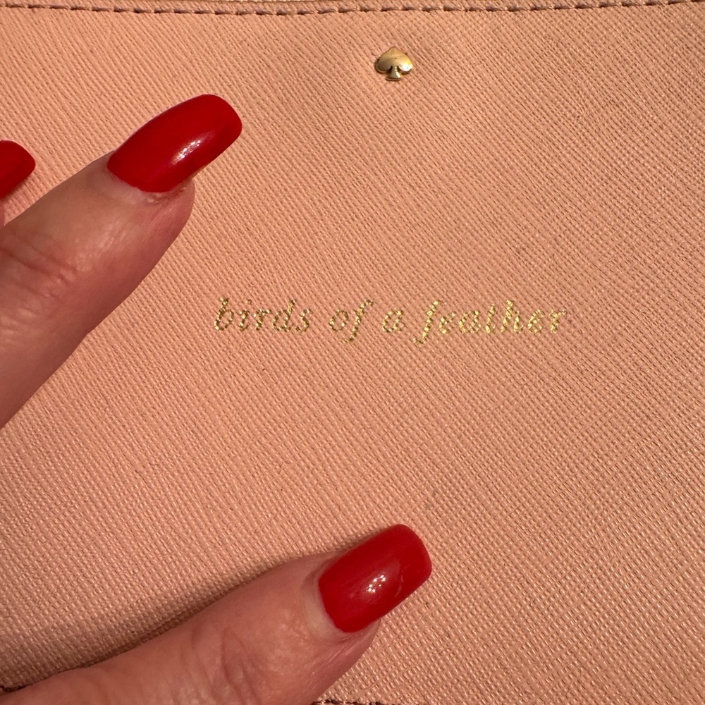 Kate Spade ♠️ birds of a feather Pink Wristlet - Picture 3 of 10